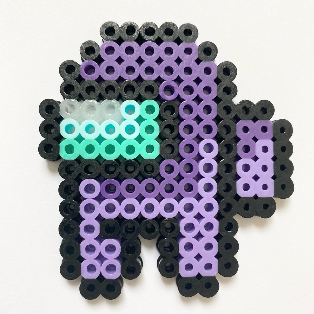 Among Us Perler Beads Purple. New